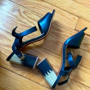Mercanti Fiorentini Black Block Dancing Heels